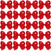 Calluace 20Pcs red hair bows with alligator clips for secure everyday wear.
