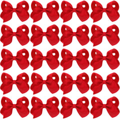 Calluace 20Pcs red hair bows with alligator clips for secure everyday wear.