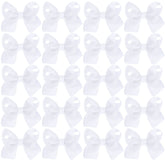 Calluace 20Pcs white hair bows pack for versatile daily outfits