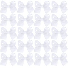 Calluace 20Pcs white hair bows pack for versatile daily outfits