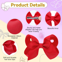 Calluace handmade toddler hair accessories red bows add cute finishing touch.