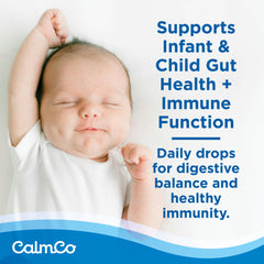 CalmCo probiotic vitamin D drops dropper for easy infant dosing and feeding