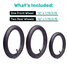 CALPALMY 12.5-inch front tire inner tube compatible with multiple stroller brands for added versatility.