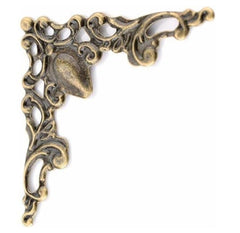 Calsgkspray antique-bronze corner-protector for photo frames adds vintage charm and edge protection.