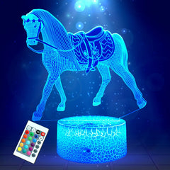 Calyla horse night light front view provides soft, comforting glow for bedtime.