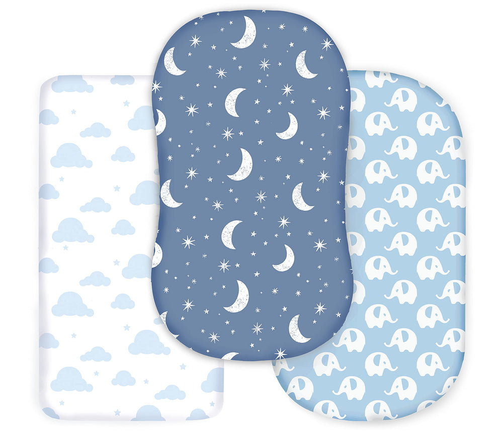 Cambria Baby bassinet sheets 3-pack ultra-soft organic cotton for daily use.