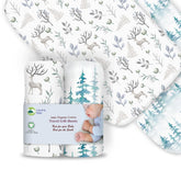 Cambria Baby deer-forest travel sheets 2-pack fit travel cribs for on-the-go nurseries