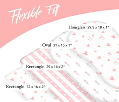 Cambria Baby fitted bassinet sheets with elastic edge ensure secure fit on various bassinet shapes.