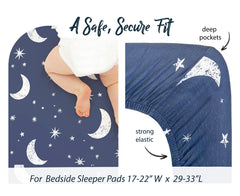 Cambria Baby GOTS-certified organic cotton fabric closeup for healthy sleep surface.