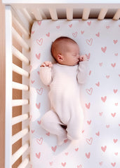 Cambria Baby soft jersey organic cotton sheet provides ultra-soft comfort for baby sleep.