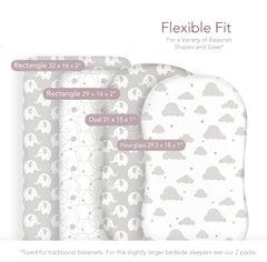 Cambria Baby soft jersey organic cotton grey closeup, plush touch ideal for gentle baby sleep.