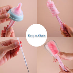 CAMELCELL travel-clean kit with brush and nipple brush ready for on-the-go bottle cleaning.