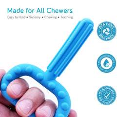 CANAY Xtra Tough chew toy-colorful-textures engages kids during sensory play and exploration.