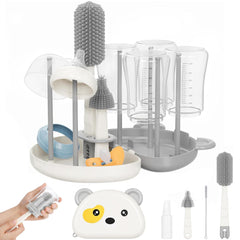 CandyHome 7in1 bottle brush set open demonstrates travel-ready cleaning kit for on-the-go parents.