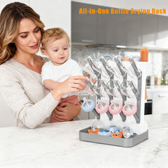 CandyHome counter-top bottle rack front angle reveals spacious 12-bottle capacity.