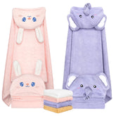 CandyHome hooded towel 55x27 rabbit design keeps toddlers warm after bath