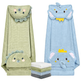 CandyHome hooded towel dinosaur design keeps baby warm after bath