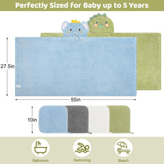 CandyHome hooded towel elephant design wraps kids in cozy comfort