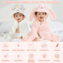 CandyHome hooded towel duck 80x80 cm cute motif adds bath-time fun