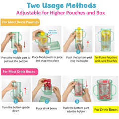 CandyHome pouch holder no squeeze safety buckle prevents openings and spills.