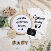 Canlierr pregnancy announcement board close-up for DIY messages and keepsake photos.