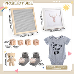 Canlierr baby bodysuit with coming soon design for adorable pregnancy reveal outfits