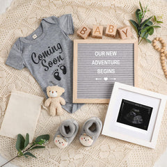 Canlierr pregnancy announcement set felt letter board with customizable messages for maternity photos