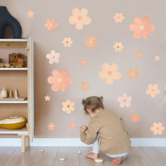 CANTLY daisy decals bundle brightens walls with easy peel-and-stick colors.