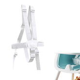 Caoxiong 5-point harness front view shows secure restraint for growing toddlers during meals and play