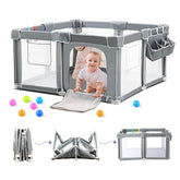CAPAKIDS foldable playpen fully set up for a safe, contained play space