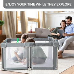 CAPAKIDS breathable mesh walls provide constant supervision and airflow.