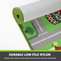Capslpad Kids Rug police-station-pattern encourages role-play and urban recognition