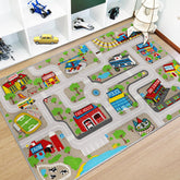 Capslpad Kids Rug road-traffic pattern enables imaginative car play and spatial awareness