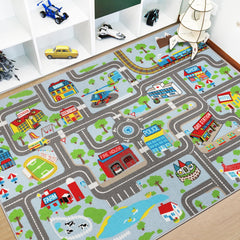 Capslpad Kids Rug traffic-road section for safe imaginative driving and playtime organization
