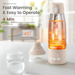 CapyBud 12oz bottle warmer capacity supports multiple feedings on trips.