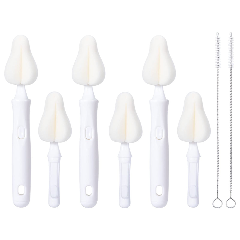 CAREBABYMORE nipple brush set with interchangeable heads for easy nipple cleaning