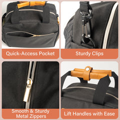 CarryWise wearable pump bag changing mat included for convenient on-site changes