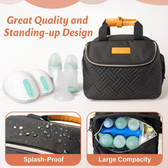 CarryWise wearable pump bag insulated lining helps keep milk cool on commutes