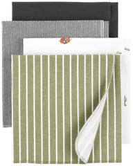 Carter's Baby 4-Pack Receiving Blankets 30x40 laid out for swaddling and cuddling.