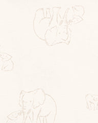 Carter's cream elephant receiving blanket pack 2, soft breathable fabric for cozy newborn moments.