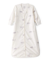 Carter's sleep bag front view showing cozy elephant print and secure fit for restful nights.