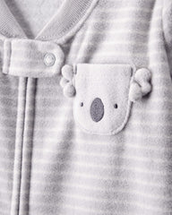 Carter's sleep bag double-zipper design eases diaper changes without waking baby.