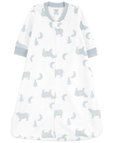 Carter's unisex baby sleep bag front view with easy ankle-to-neck zipper.