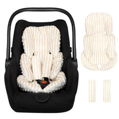 CARUILI infant car seat insert Brown Line cushion provides newborn comfort during rides
