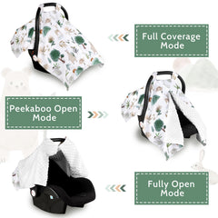 CARUILI Minky cover used as nursing or stroller cover for versatile protection.