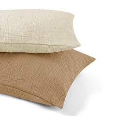 CARUILI Muslin Toddler Pillowcase soft texture close-up for gentle sleep.
