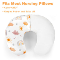 CARUILI nursing pillow cover demonstrates easy-install oversized zipper for quick setup.
