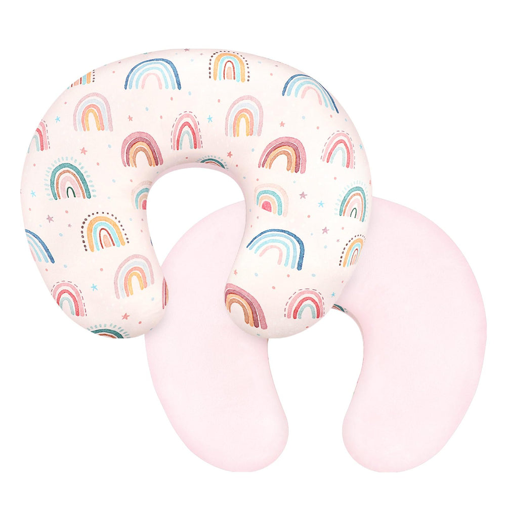 CARUILI nursing pillow cover close-up shows ultra-soft Minky fabric for baby-friendly comfort.