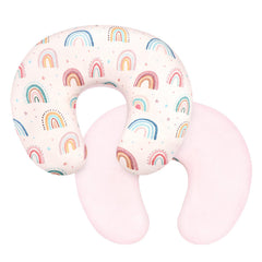 CARUILI nursing pillow cover close-up shows ultra-soft Minky fabric for baby-friendly comfort.