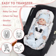 CARUILI strap covers provide soft shoulder padding to reduce friction during travels